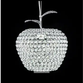 Modern LED K9 crystal Pendant Lights -selling apple shape design crystal pendant lamp AC85V-260 for bedroom dining room