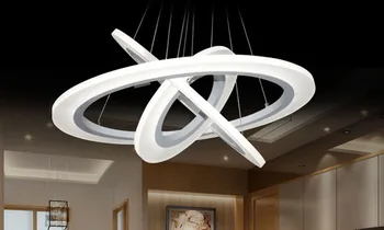 Luxury Modern chandelier LED circle chandelier lights for living room Cristal Lustre Chandelier Lighting white sliver 110V 220V