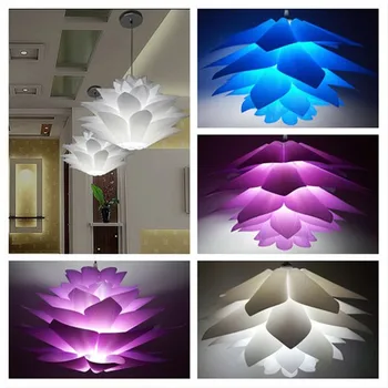 Modern Lamp DIY Lotus Chandelier Pendant Droplight Shade Ceiling Room Cafe Resturant Decoration Puzzle Lights Hanging Lamp