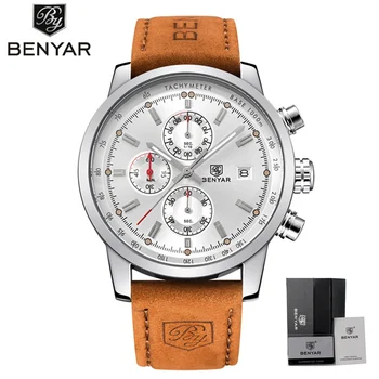 Brand Luxury BENYAR Sport Watch Waterproof Date Display Relogio Masculino Male Clock Man's Outdoor Stops Wristwatch Gift For Men