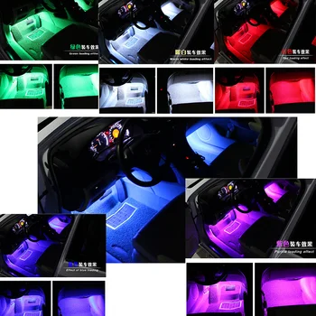 Car Interior Remote Music RGB Control 7 Colors Strip Decorative LED Light for vw passat b5 b6 tiguan touran bora golf 4 5 7 polo