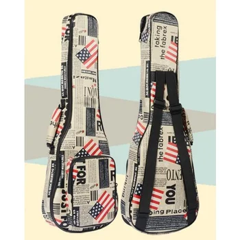Thickening 21 23 26 inch Ukulele bags, shoulders American flag design small guitar bag