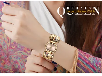 WEIQIN Rhinestone Silver Watch Women Fashion Leopard Bracelet Watches Ladies Analog Quartz-watch Hour reloje mujer 2016 relogios
