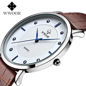 Brand wwoor Men's watch Quartz watches men watches crystal Top Brand Luxury Design vintage relogio masculino Genuine Gift Boxes
