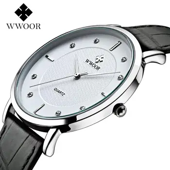 Brand wwoor Men's watch Quartz watches men watches crystal Top Brand Luxury Design vintage relogio masculino Genuine Gift Boxes