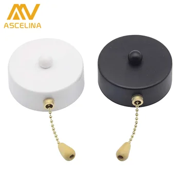 1Ps Black white Wall switch smart home wall Switchs toggle switching Zipper pull Lamp lighting accessories modification