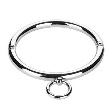 Collar+trac BDSM Toys Female Stainless Steel Metal Neck Collar Sex Slave Role Play Necklace For Women Fetish Restraint Bondage