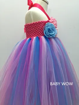 BABY WOW Handmade NewBorn Baby Girl 1 Year Birthday Dress Wedding Flowers Tutu Dresses First Communion Dresses for Girls 80173