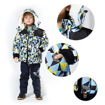 SOGNI KIDS Faux Fur Hooded Coats Toddler Plaid Zipper Jackets Splice Colors Boy Clothes 2016 New Winter and Autumn Fashion Coats