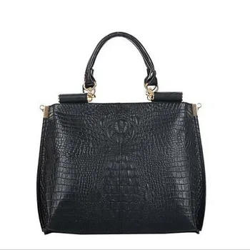 2016 new style crocodile grain women handbag fashion shoulder bag solid crossbody bags women messenger bag trendy tote