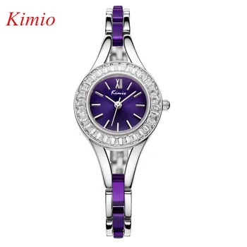 Kimio Top Luxury Fashion Brand Crystal Diamond watches Women Waterproof Ladies Ceramic Bracelet quartz Wristwatches