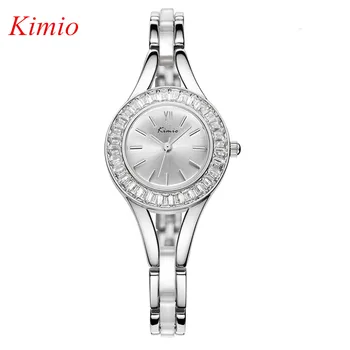 Kimio Top Luxury Fashion Brand Crystal Diamond watches Women Waterproof Ladies Ceramic Bracelet quartz Wristwatches