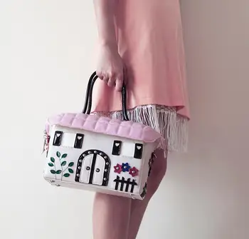 Genuine Leather printing women bag Italy shoulderbag Handbag Retro Handmade Bolsa Feminina Braccialini Ladie mexico bag pink