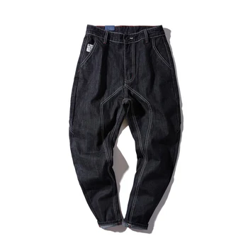 Autumn Raw Denim Jeans Men Plus Size 27-36 Casual Men Long Pants Trousers Brand Top Denim Jeans MB16300