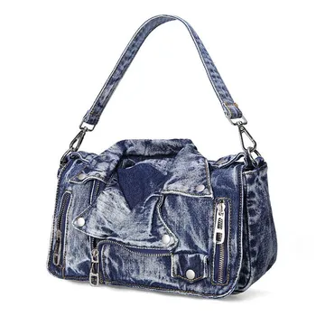 2016 Top Quality Brand Women Bag Fashion Denim Handbags Women Shoulder Bags Design Female Messenger Bags Big Totes Bolsas A0332