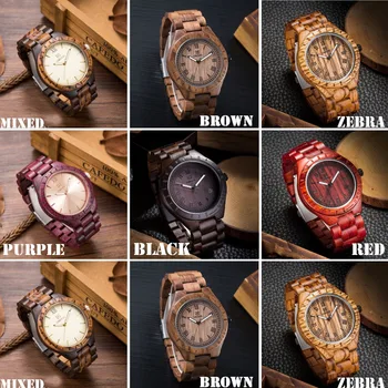 2016 New UWOOD UW1001 Fashion Unique Wood Wristwatch Men's Japan Movement Quartz Watch Classic Folding Clasp with Wooden Band