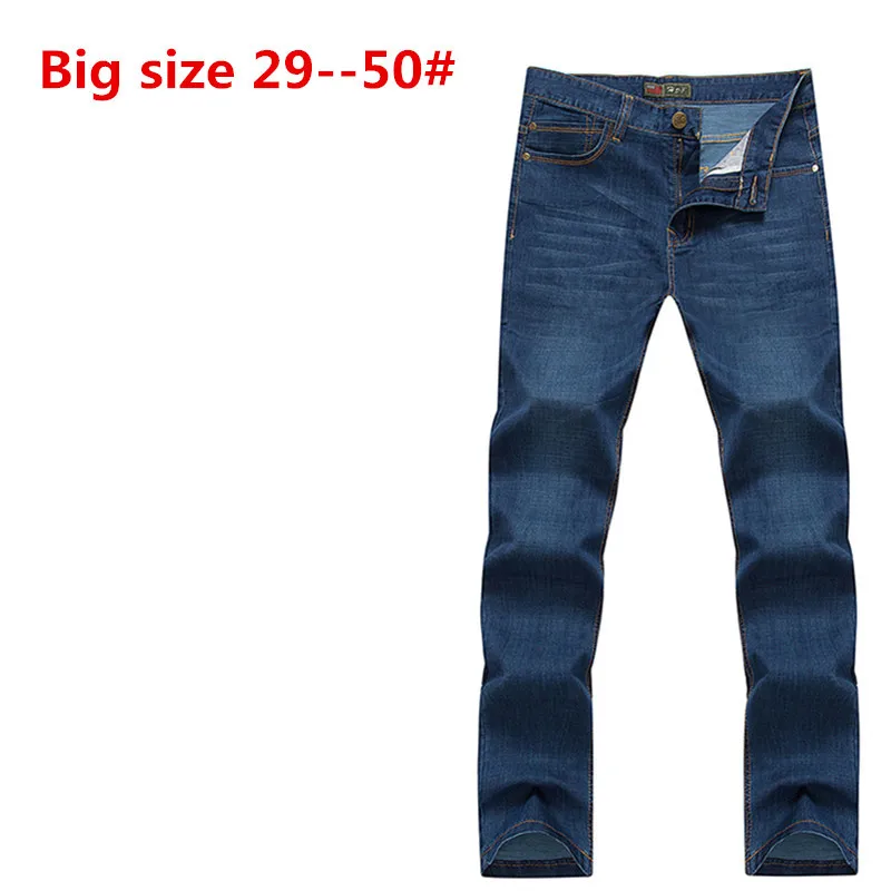 Plus Big 48 46 44 42 9XL 8XL 7XL 6XL 5XL spring mens obese denim trousers male loose straight jeans cotton