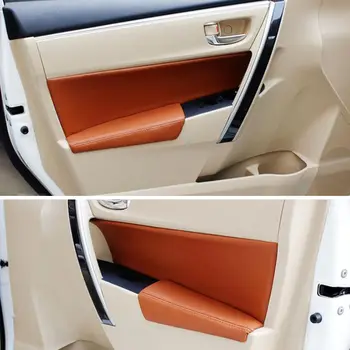 Auto Car Accessories Interior DOOR PANEL ARMREST HANDLE Leather Protector Sticker Fit for Toyota Corolla