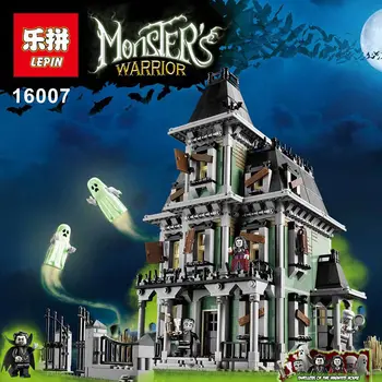 2016 New LEPIN 16007 2141Pcs City Monster Fighter Haunted House Model Building Kit Blocks Brick Compatible Toys 10228