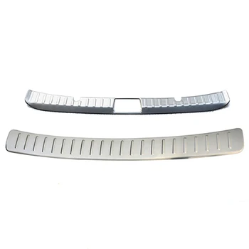 2012 2013 For XV Rear Trunk Internal&outer Guard Sill Bumper Protector Molding Steel 2pcs