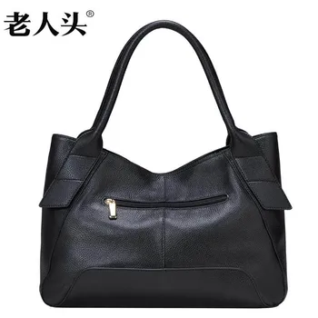 LAORENTOU New Superior cowhide women bag famous designer genuine leather bag Simple fashion women handbags leather Killer bag