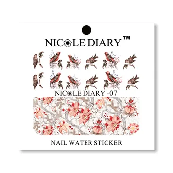 NICOLE DIARY Nail Art Water Decals Nail Tips Beauty Watermark Fingernails Nail Art Water Tattoo 25941