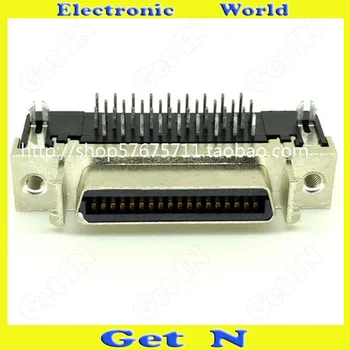 2pcs SCSI Connector CN36 Female Elbow Plug SCSICN36P Female End 90 Degree Adapter