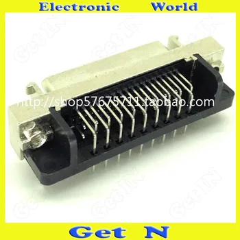 2pcs SCSI Connector CN36 Female Elbow Plug SCSICN36P Female End 90 Degree Adapter