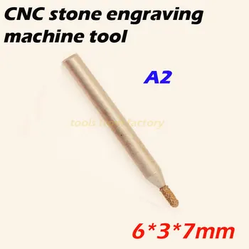 Cnc router diamond stone tool 6*3*7mm engraving machine cutter stone cutting bits