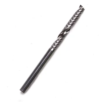 10pcs 1/8 Inch 3.175x25mm Shank 1 Flute Carbide Spiral End Mill CNC Router Bit Tool For Acrylic PVC Wood And Other Materials