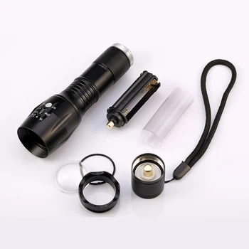 6000Lumens CREE XML-T6 Flashlight LED Torch Zoomable LED Flashlight Bike Bicycle Light for 3 x AAA or 1x18650 Battery