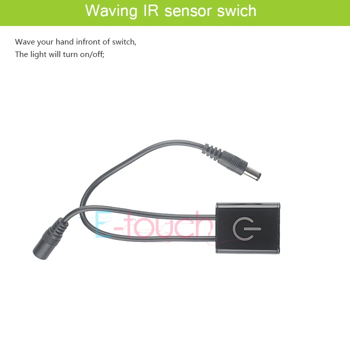 Newest! automatic waving IR sensor pass through glass 12V 24V DC infrared sensor for LED products (10pcs ET012)