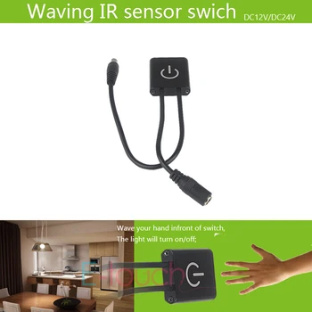 Newest! automatic waving IR sensor pass through glass 12V 24V DC infrared sensor for LED products (10pcs ET012)