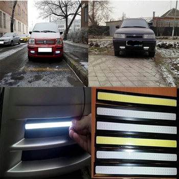 Car-styling 1X Waterproof Ultra-thin COB Chip LED Daytime Running Light DIY DRL Fog Light Lamp Source Car Styling AJ