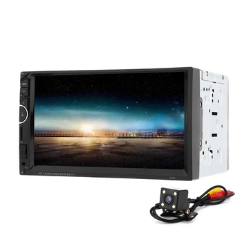 7001 7'' 2 Din Car Video Player DVD Player 2Din Car Video MP5 Player Touch Screen Bluetooth FM Radio support Rear View Camera