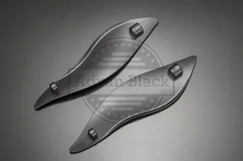 Charcoal Pearl Adjustable Fairing Air Deflectors for Harley Batwing 14+