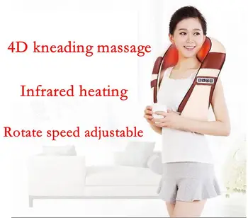 4D Infrared kneading massager U shape Electrical Shiatsu Back Neck Shoulder Body Massager massage cervical device
