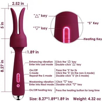 SVAKOM Heat Silicone Clitoral Vibrator Massager Erotic Toys Sex Machine Rechargeable AV Magic Wand Vibrator Toys Sex For Couples