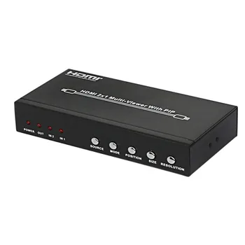 HDS-821P HDMI 2X1 Seamless Switch Picture Division PIP POP Multi Viewer 2 Port Converter 4 Mode HDMI All Show One HDTV Display