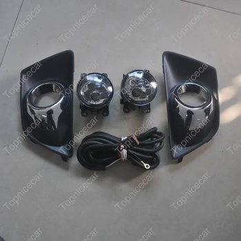 Front Bumper Fog Light Lamps +Cover+Harness Kits for Ford Ecosport 2013