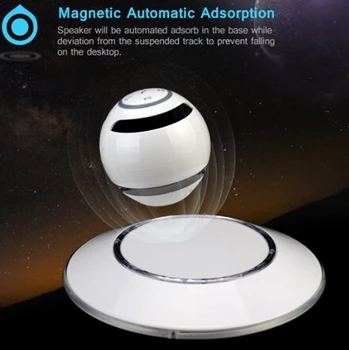 Single color magnetic levitation wireless bluetooth speakers touch keys maglev intelligent voice prompt