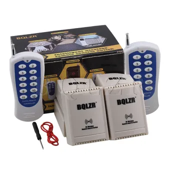 BQLZR 220V 433MHz Self-locking Remote Control Light Switch 2CH 6 Receivers