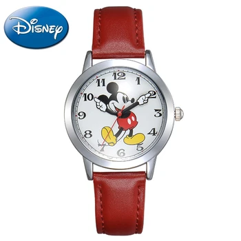 New Mickey mouse cuties waterproof watch clever boy girl love black red wristwatch Student young sports DISNEY brand 11027 clock