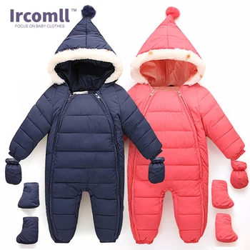 Down Cotton Baby Rompers Winter Thick Boys Costume Girls Warm Infant Snowsuit Kid Jumpsuit Children Outerwear Baby Wear 0-18m