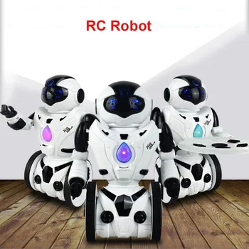 Brand New Remote Control Robot Intelligent RC Balanced Robot Wheelbarrow Dance Battle Children Electric Toy Gift