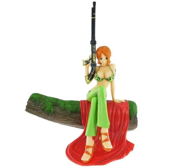Musketeers NaMi Sitting 18cm PVC One Piece Two Years Later Anime Figure Doll Collection Decoration Model