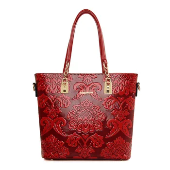KMFFLY Brand 6 Pcs /Set Composite Bags Women Leather Handbags Famous Ladies Shoulder Bags Clutch Chinese Style Women Handbags