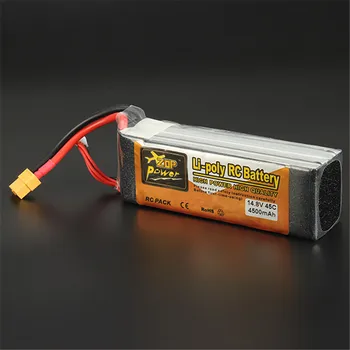 Reachargeable Lipo Battery ZOP Power 14.8V 4500mAh 4S 45C Lipo Battery XT60 Plug RC Toys Models