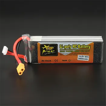 Reachargeable Lipo Battery ZOP Power 14.8V 3500mAh 4S 60C Lipo Battery XT60 Plug For RC Model