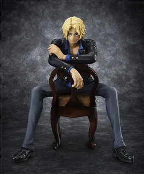 One Piece Sabo 1/8 scale painted Sitting Ver. Revolutionary Army Sabo Doll PVC Action Figure Collectible Model Toy 16cm KT2991